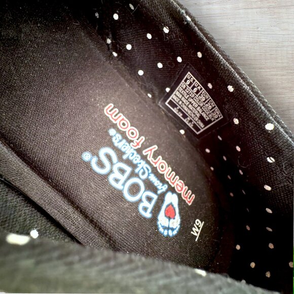 BOBS by Sketchers Black Canvas Breeze Platform Espadrilles Shoes Women's 9 - Picture 9 of 10